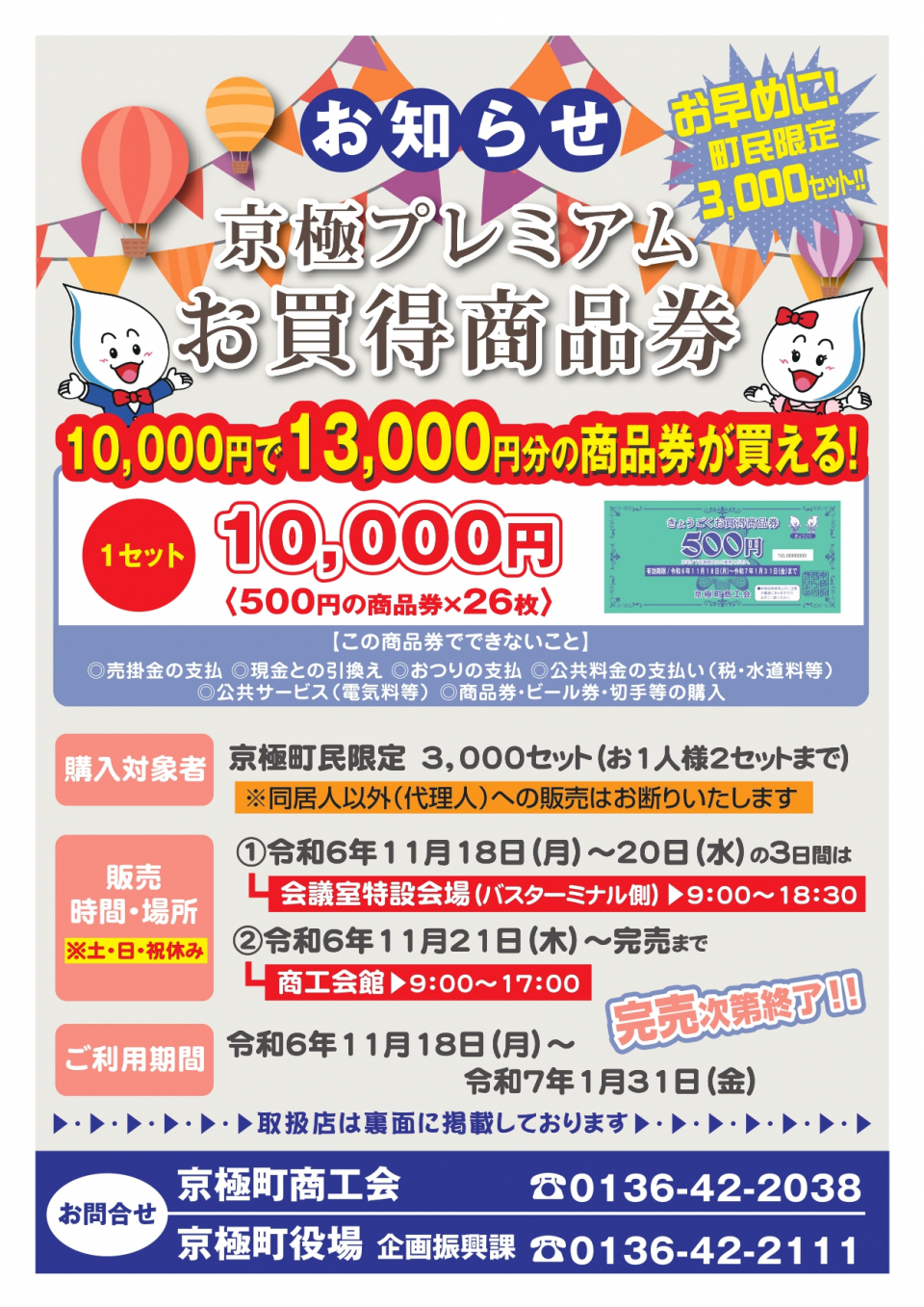 京極プレミアム商品券について