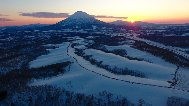 夕暮れ羊蹄の画像