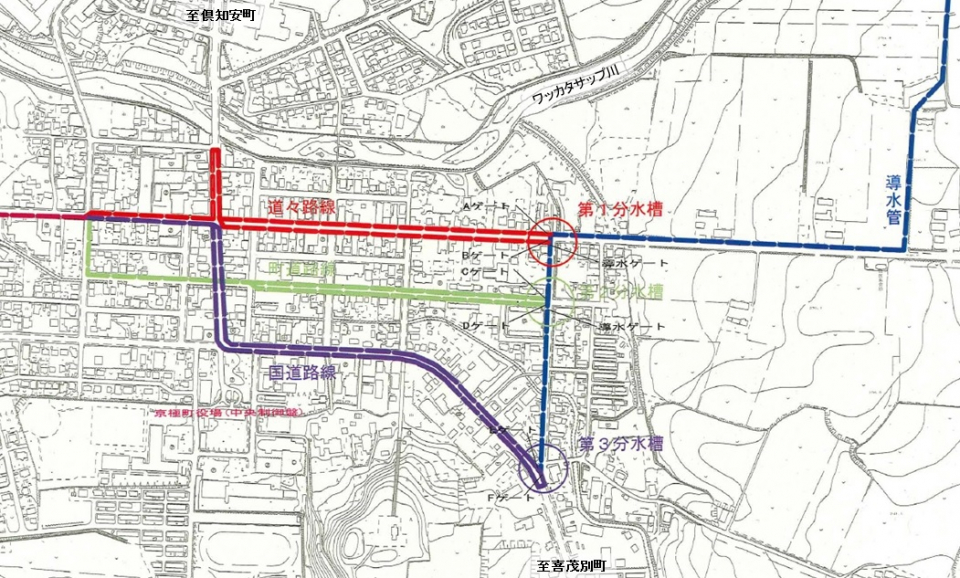 流雪溝路線図
