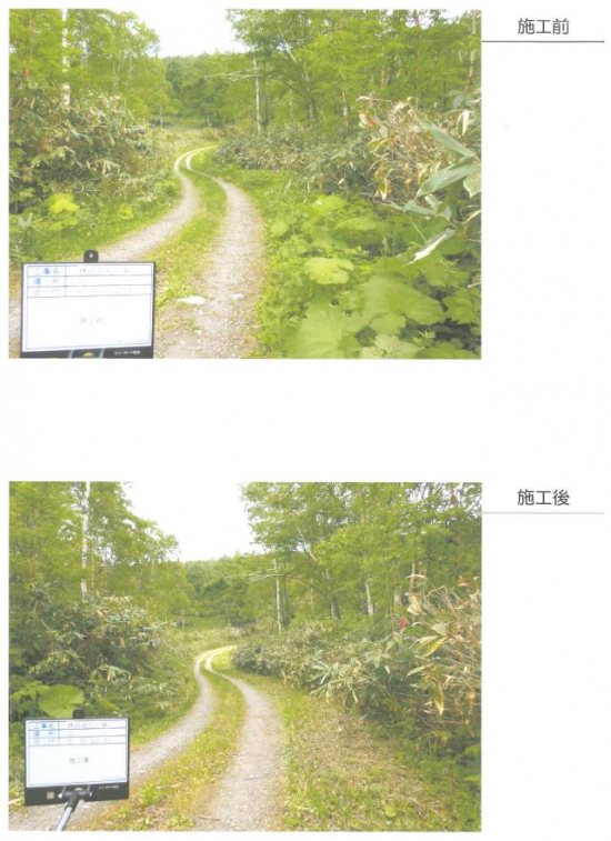 林道草刈工事の画像