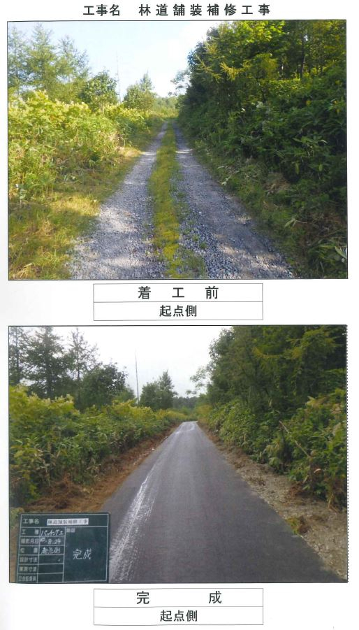 林道舗装補修工事の画像