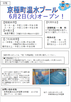 温水プールオープン